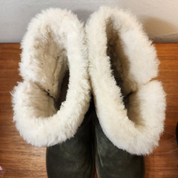 Koolaburra by UGG Green Fur Lined Winter Boots Women (8) - Picture 4 of 12